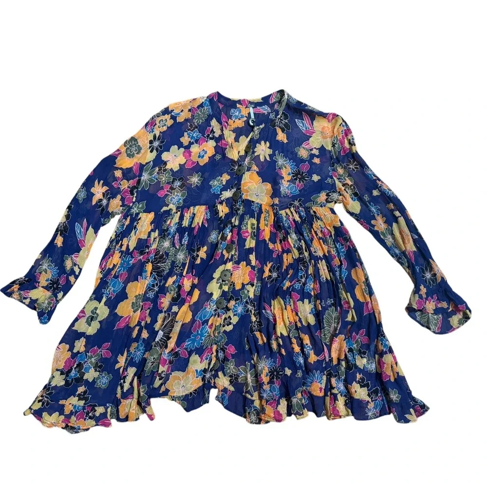 Free‎ People Everything and More Floral Tunic Dress Sz XS